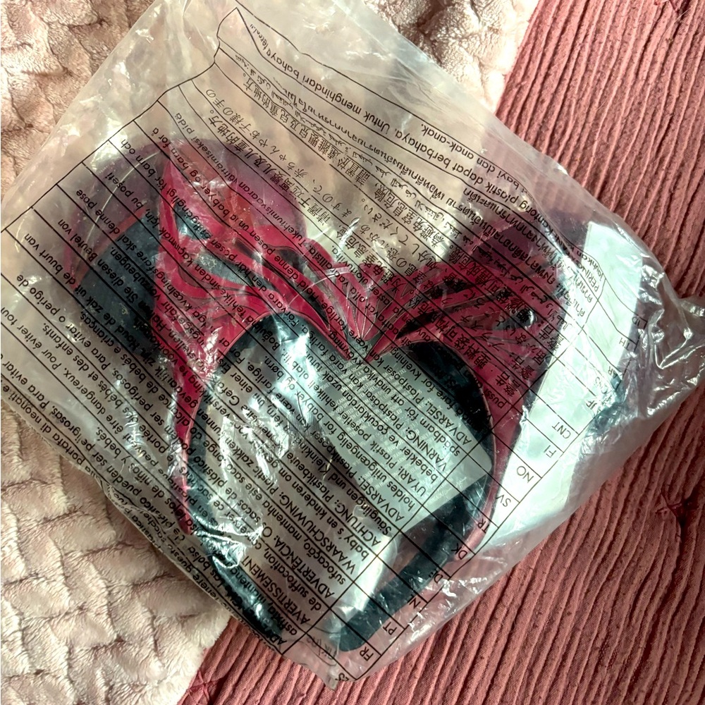 Scarlet witch Minnie Mouse ears, still in package